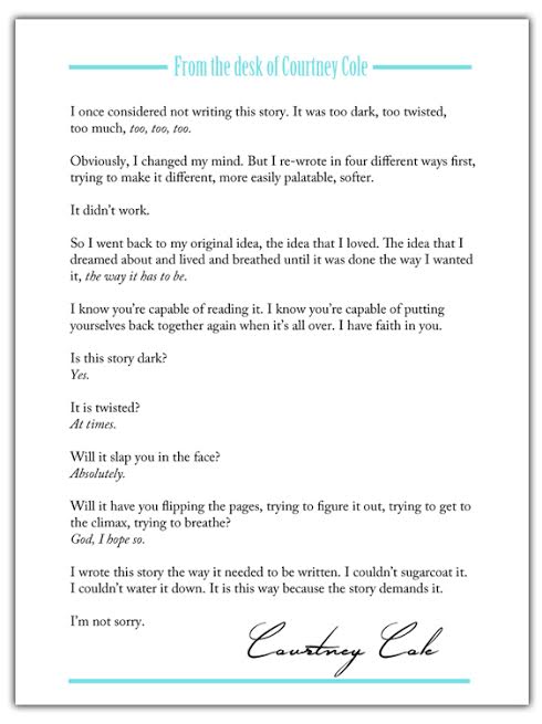 Nocte Forward letter